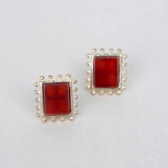 Gilded Recta Zamano Earring