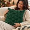 Christmas Tree Heart Embroidered Throw Cover for Sofa and Living Room Holiday Decor