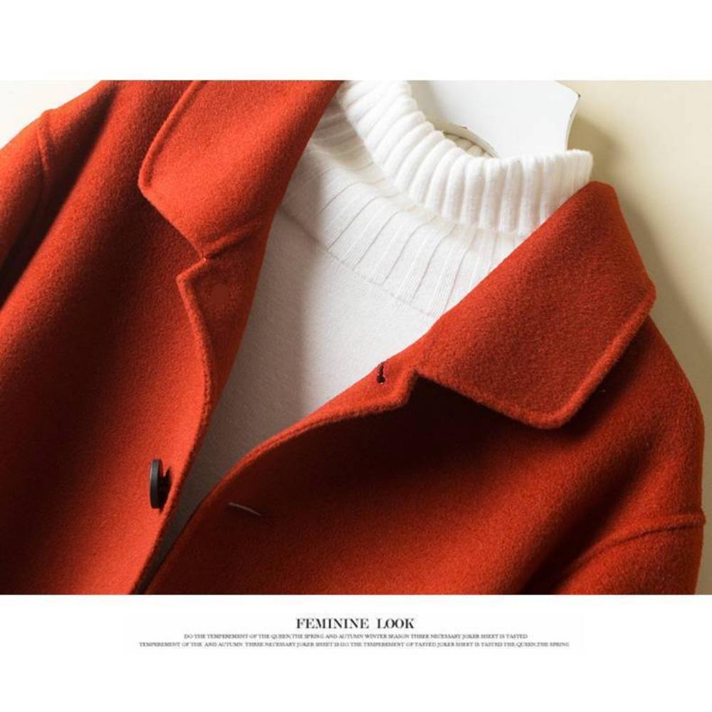 Kurzer Umhang Taillenbetonung Vielseitige Mode Koreanische Version Neuer Wolliger Lockerer Wollmantel Trendiger Mantel für Damen