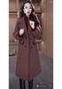 French-Style Mid-Length Jacket for Autumn/Winter: Fleece-Lined, Thickened, Slimming, Lapel, Long-Sleeved, Fashionable Mother’s Coat