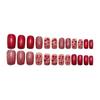 Valentine's Day Love Mood Wine Red Heart-Shaped False Nails - European & American Style Wear-On Nail Art Tips
