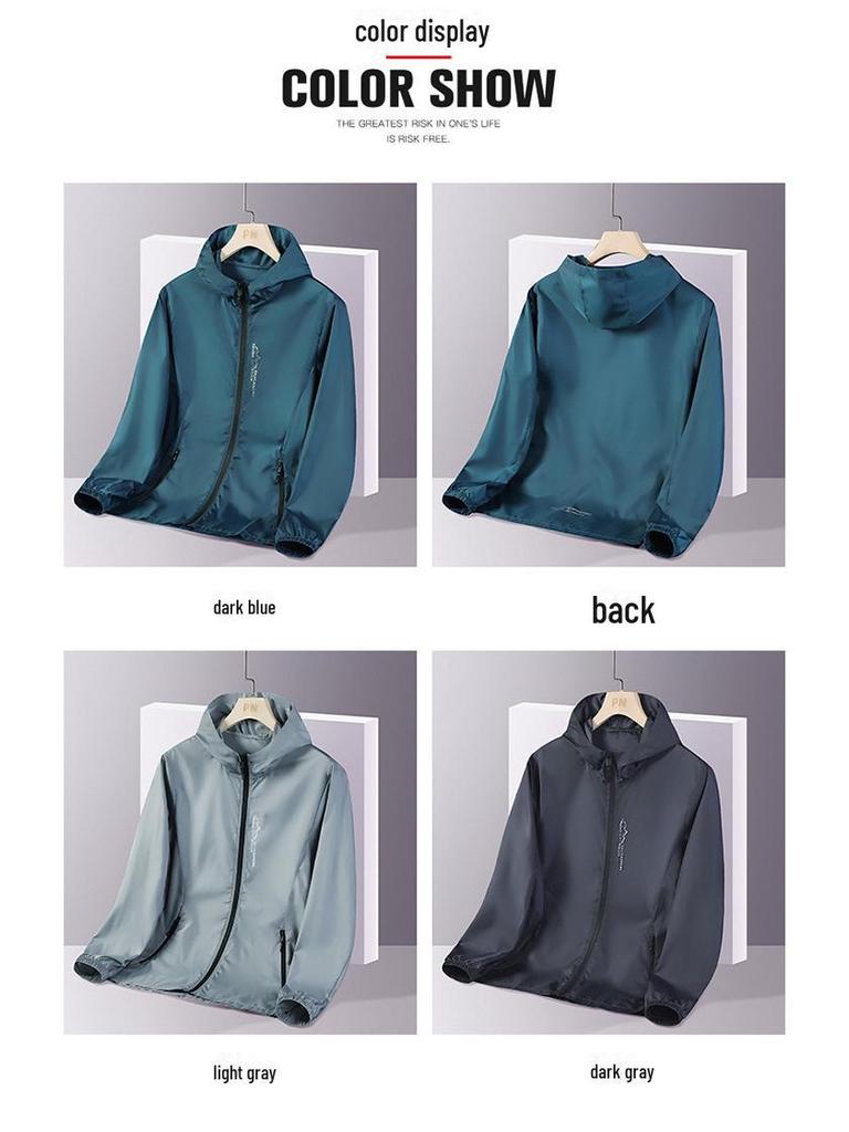 Men's Summer Sun Protection Jacket - Breathable, Ice Silk, Anti-UV, Ideal for Outdoor Fishing.