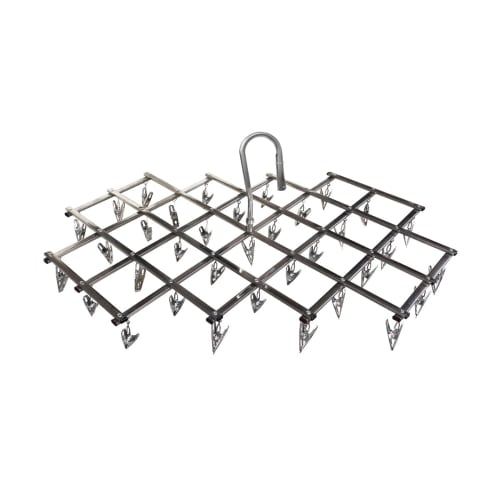 Jian Stainless Steel Folding Clothes Hangers, 35-Piece Set, Extendable and Foldable, for Indoor Use