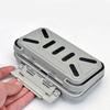Waterproof Fishing Tackle Box Impact Resistant Compartment Adjustable for Fishing Hook Lure Medicine Pill Grey