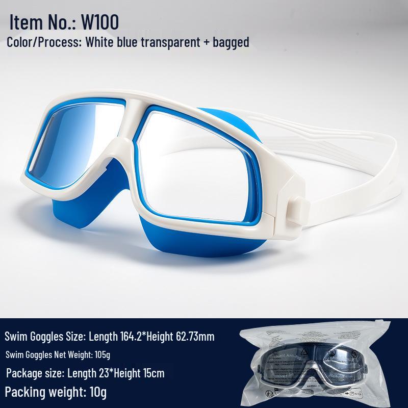 

High-Definition Anti-Fog Adult Waterproof Swimming Goggles - Unisex Large Frame Design
