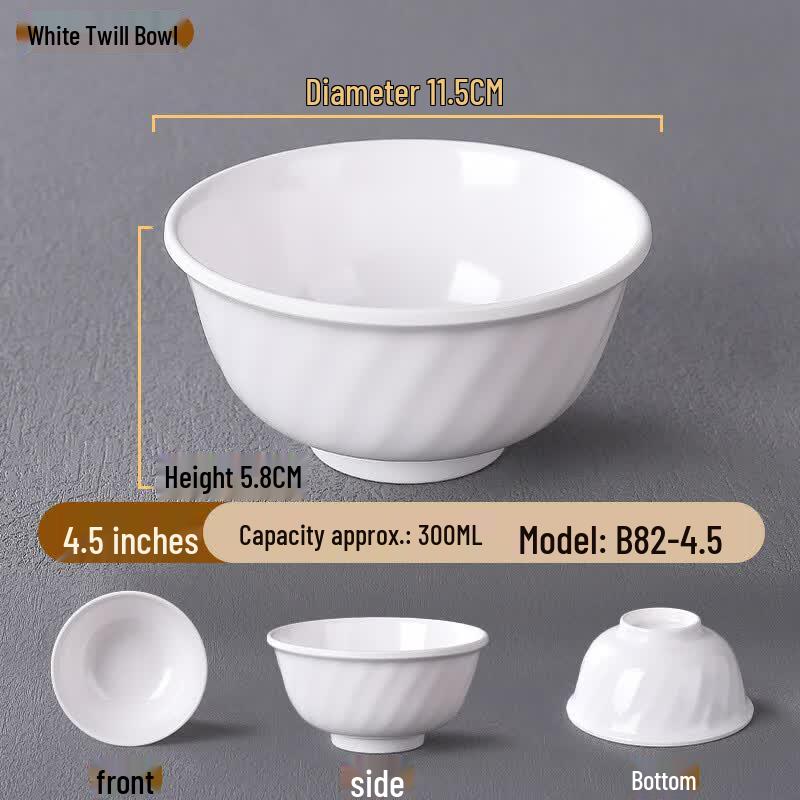 Melamine Restaurant Serving Bowls & Plates Set