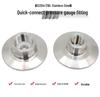 Xinyu 316L Stainless Steel Quick-Connect Pressure Gauge Fitting, M14 Inner/M20 End Thread, 304 New Model.