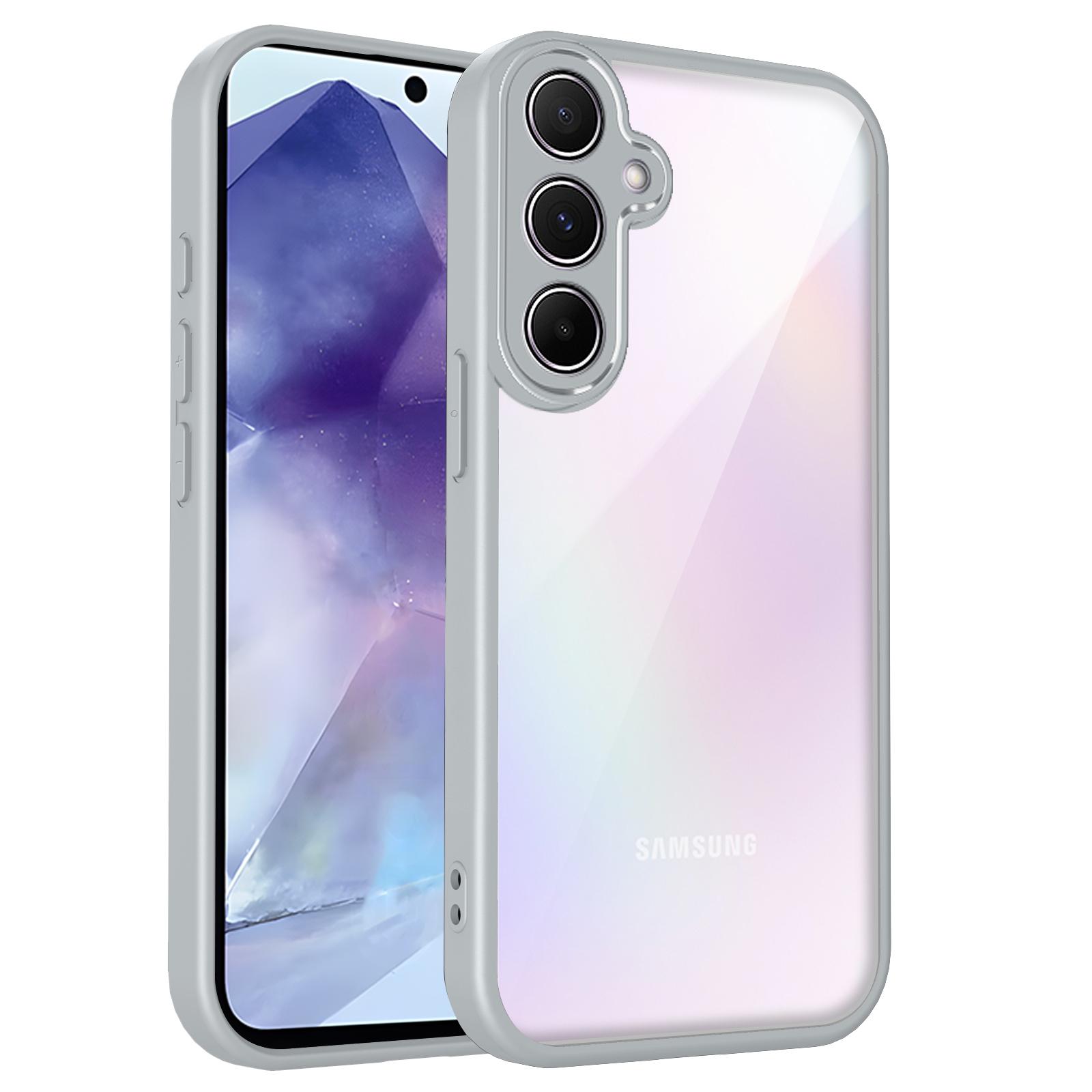 

Чехол для Samsung Galaxy S25 FE S25FE с воздушной подушкой, противоударный силиконовый бампер, прозрачная матовая задняя крышка, жесткий чехол для Samsung S25 FE Pc + tpu&Galaxy S25 FE серый