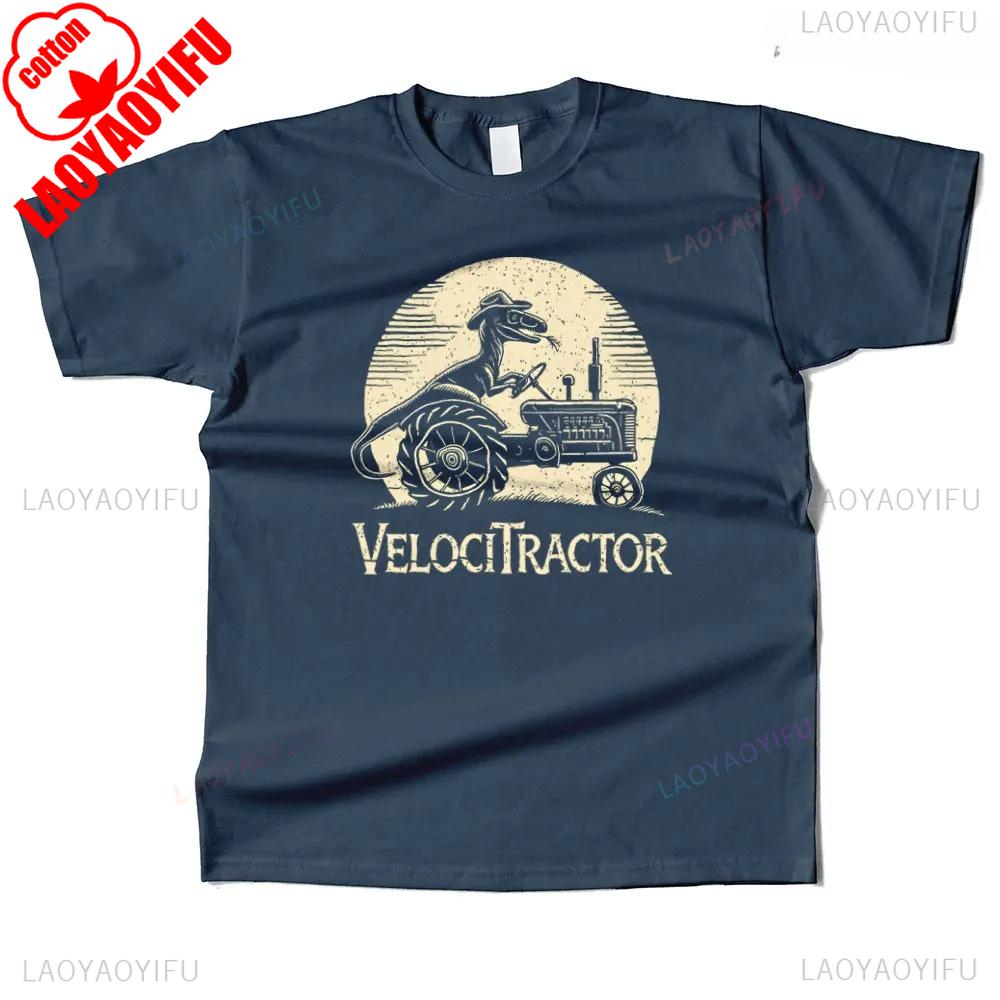 Pánské bavlněné grafické tričko VelociTractor Street Casual Style Tričko pro muže a ženy Grafická trička Streetwear Letní trička Topy