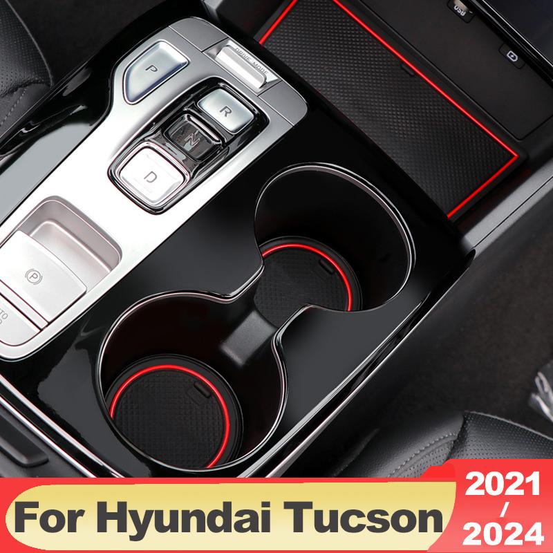 

Для Hyundai Tucson NX4 -2023 2024 Hybrid N Line Anti-Slip Gate Slot Cup Mat Door Non-slip Pad Coaster Interior Accessories B White 18pcs