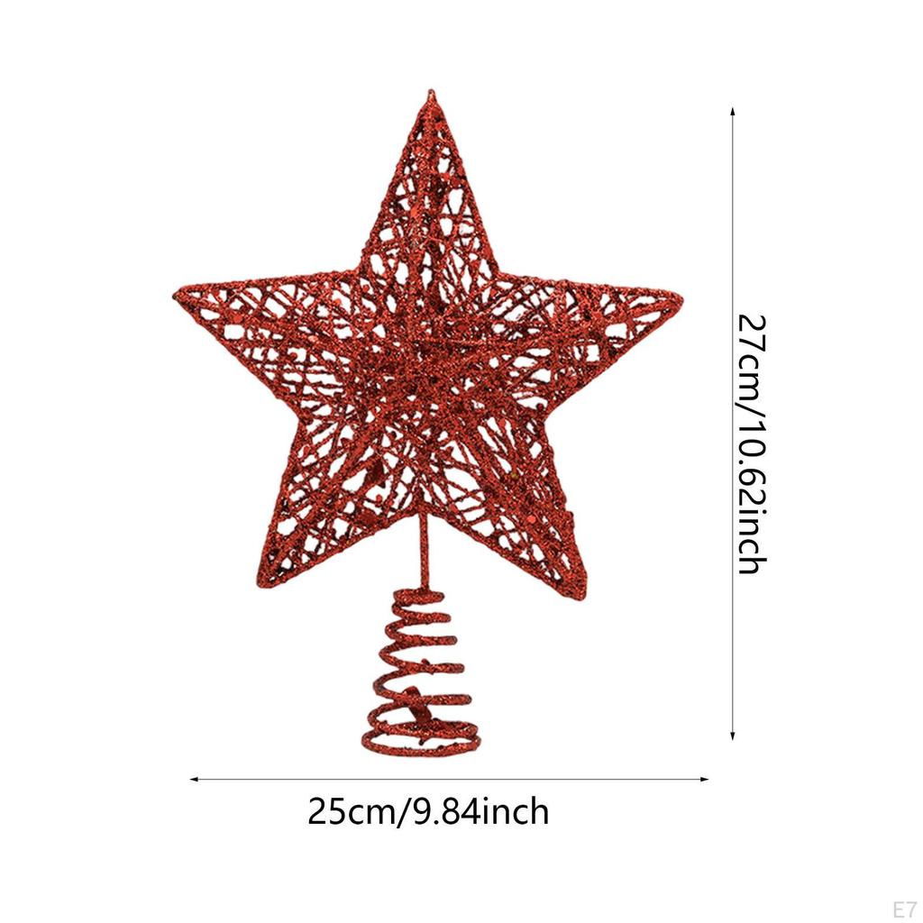 Christmas Tree Ornaments Xmas Home Decor Creative Treetop Glitter for Year Party Supply
