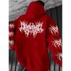 Unisex Y2K Gothic Punk Graphic Hoodie Oversized Long Sleeve Streetwear Sweatshirt