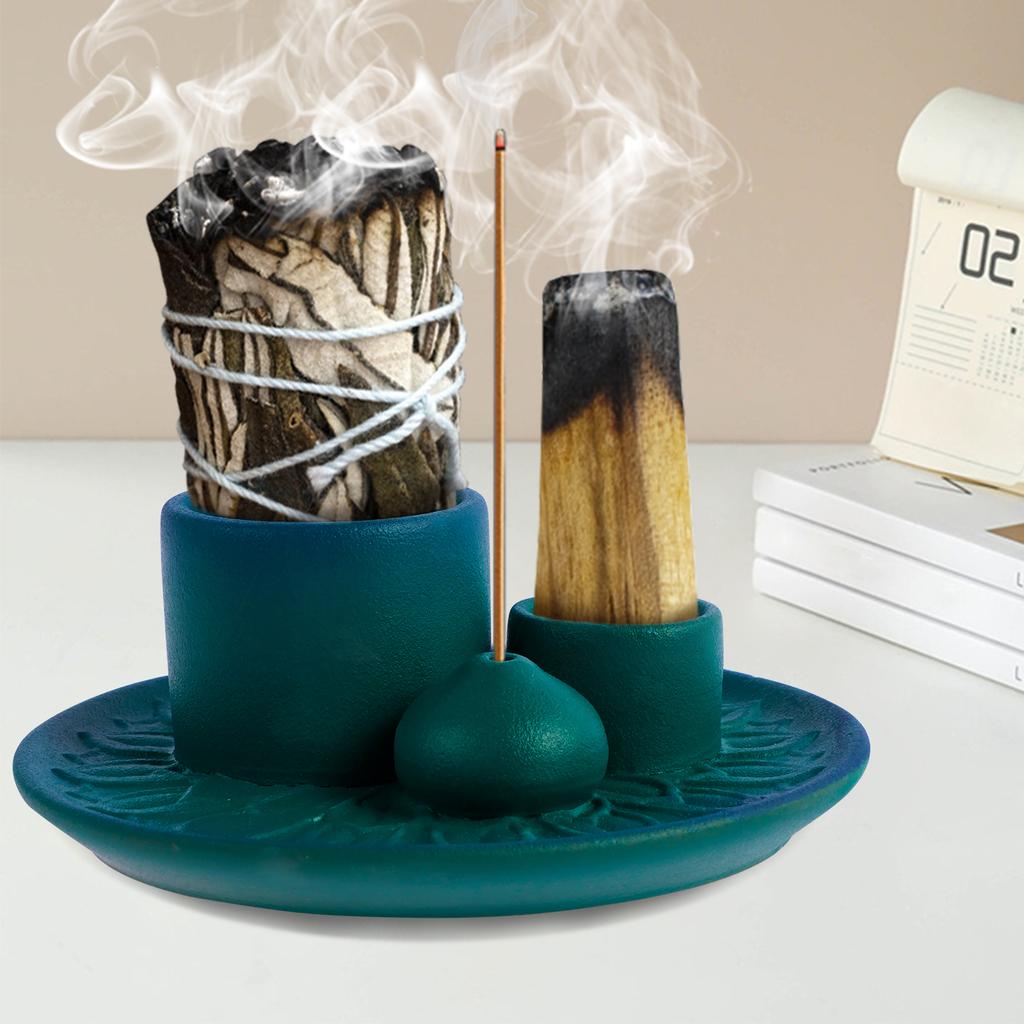 Palo Santo Sticks Holder Ceramic Palo Santo Burner Multi-Purpose Incense Burner Candle Holder Elegant Incense Burner Holder