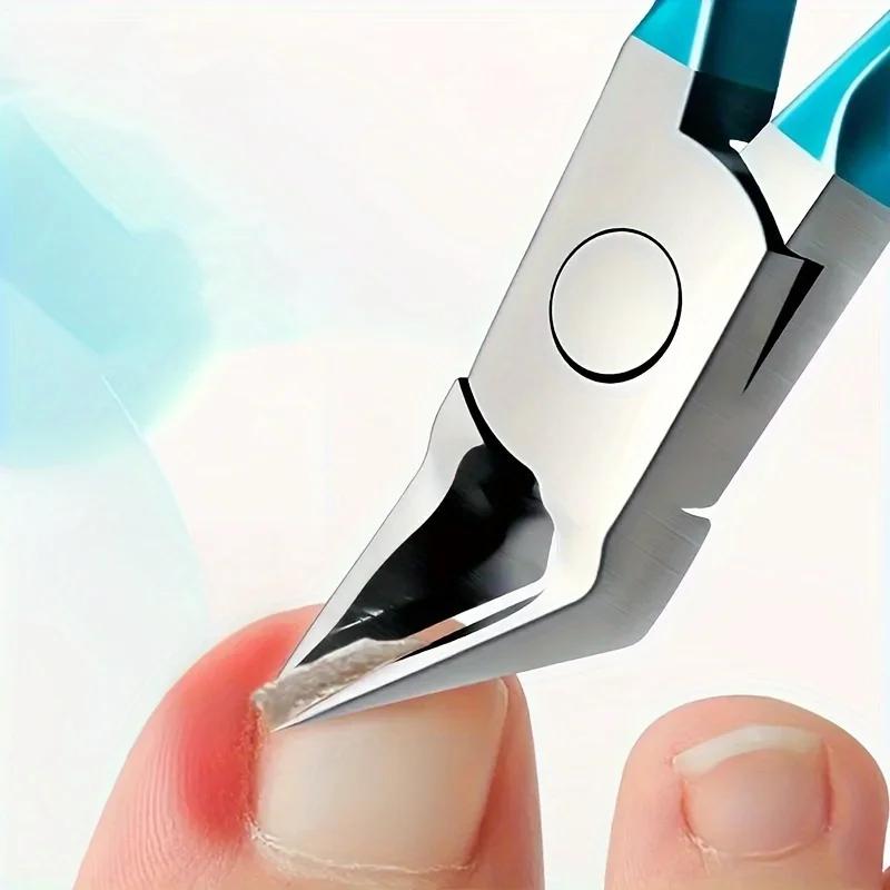 Seniors' Thick Nail Clippers: 1pcs Ingrown Toenail Tool, Straight Blade Stainless Steel