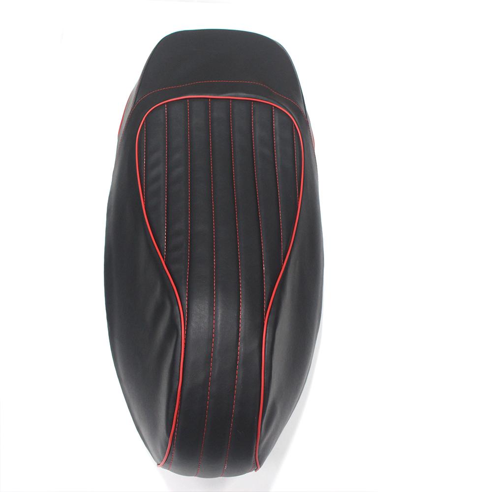 Motorcycle Black/Red Saddle Leather Cushion Cover for GTS300 GTS 300