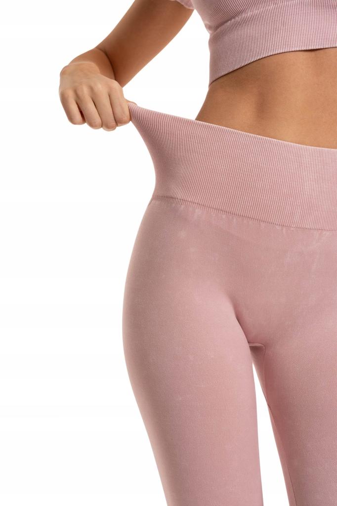 Women's Seamless High Waisted Shaping Sports Leggings MORAJ PINK L/XL
