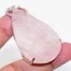 Natural Rose Quartz Gemstone 925 Sterling Silver Jewelry Pendant 2.29" AP-15967