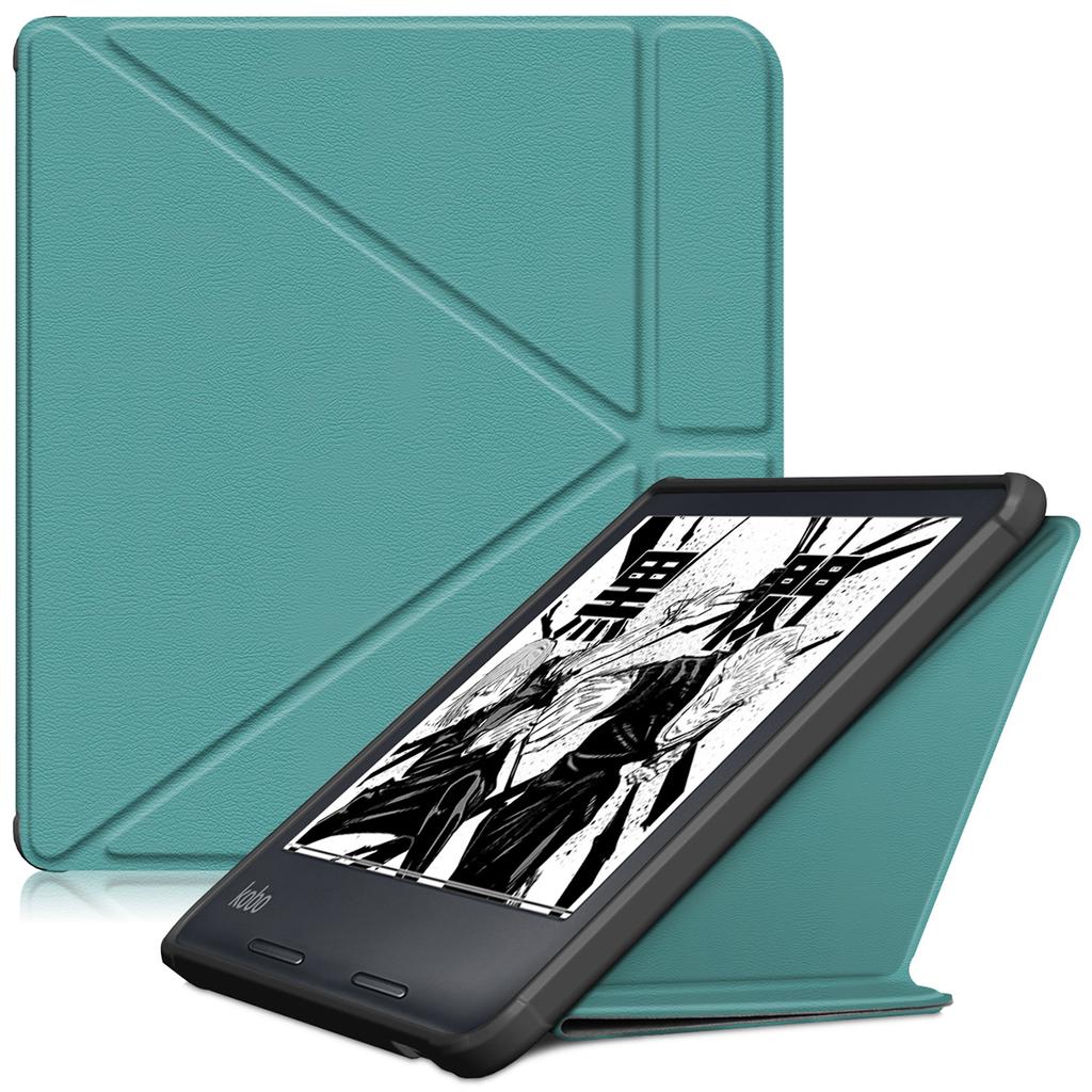 For Kobo Libra Colour/Libra 2 Case PU Leather Protective E-Reader Cover Origami Stand