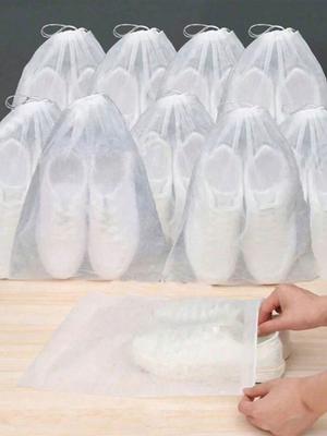 1 Stück Schuhe Aufbewahrungstasche Vliesstoff Reisetasche Box Kordelzugbeutel für Sneaker für Gymnastikschuhe für Laufschuhe Waschtasche Kosmetiktasche Reise-Make-up-Aufbewahrung