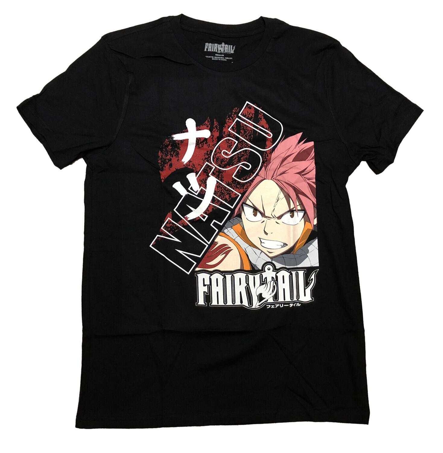 Fairy Tail Natsu Kanji Anime Adult T-shirt S
