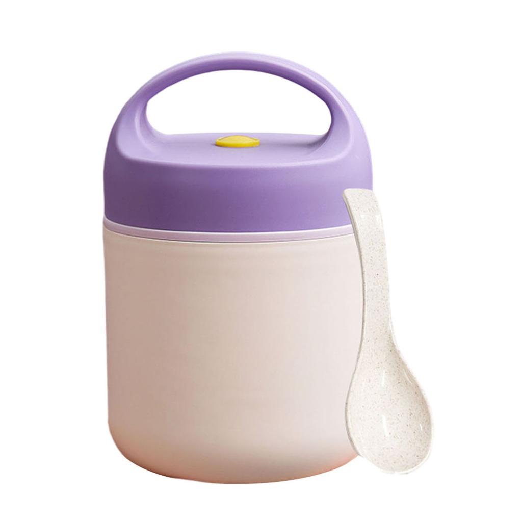 1 peça Marmita Térmica a Vácuo Aquecedor de Comida Isolado Recipiente para Sopa Para Comida Quente Empilhável Duas Camadas Parede Dupla Isolada