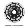 Diamond Segment Grinding Cup Wheel Disc Double Row Stone Brick Tile Grinder