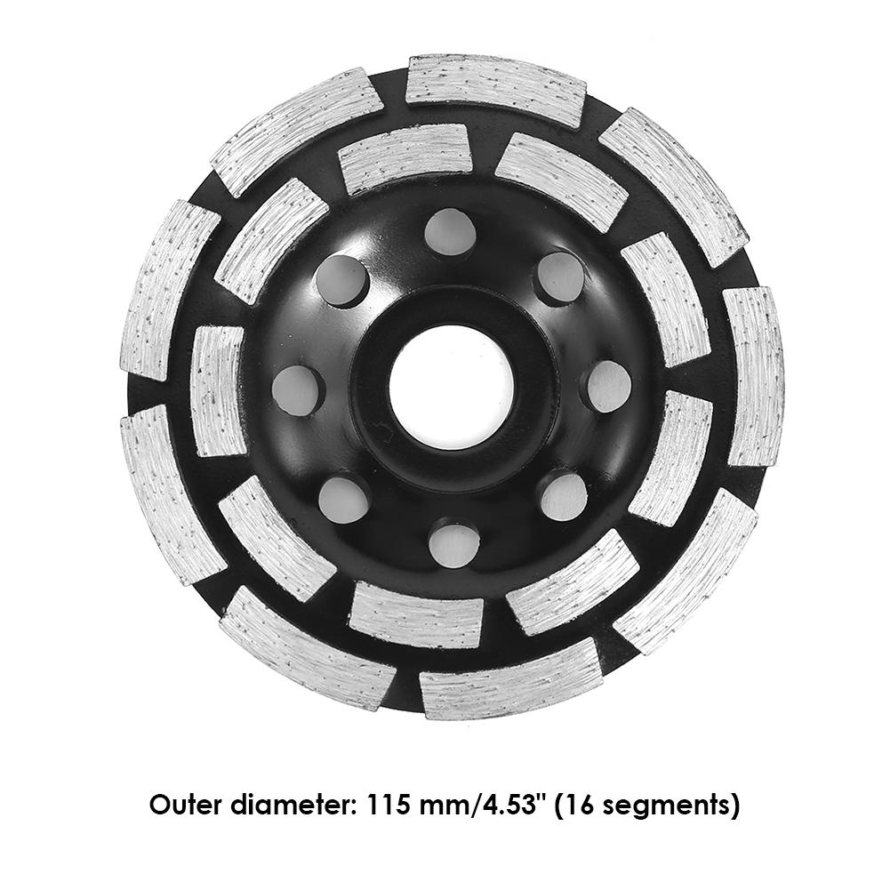 Diamond Segment Grinding Cup Wheel Disc Double Row Stone Brick Tile Grinder