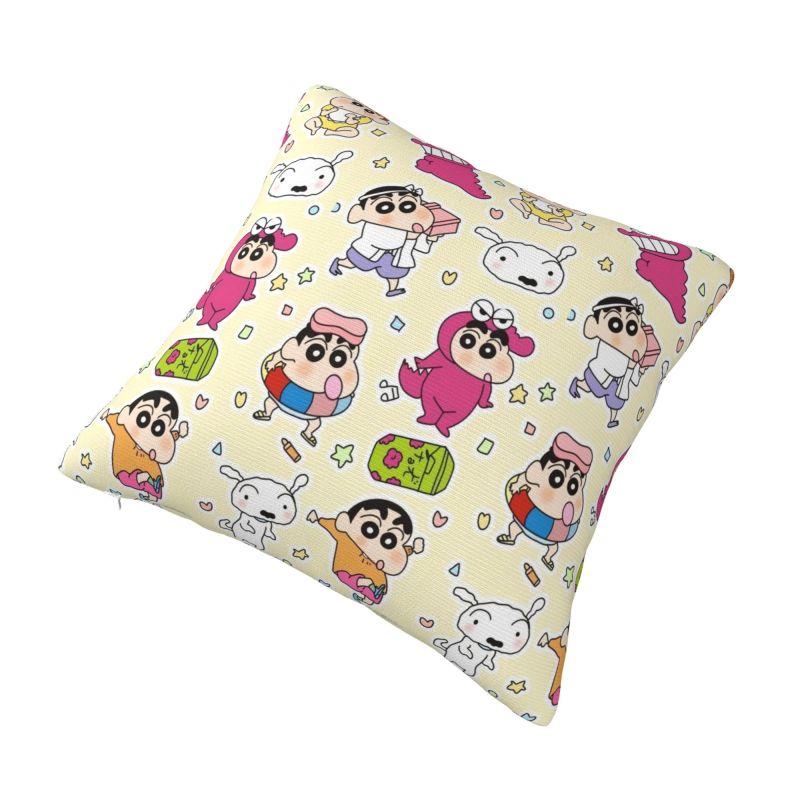 Custom Crayons Shins Chans Cartoon Pillow Covers Anime Manga Cushion Cover Decoration Salon Square Pillowcase