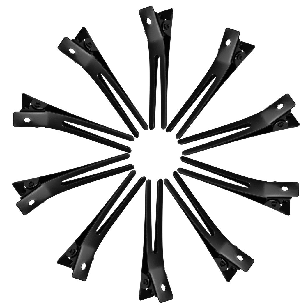 

50 шт. Парикмахерские двойные зажимы для локонов 1,8 для фиксации локонов, секционирования волос, металлические зажимы-аллигаторы, заколки для волос для банта