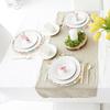 4 PCS Easter Round Placemats Linen Spring Farmhouse Round Table Mats Spring Holiday Round Table Mats for Dining Decoration
