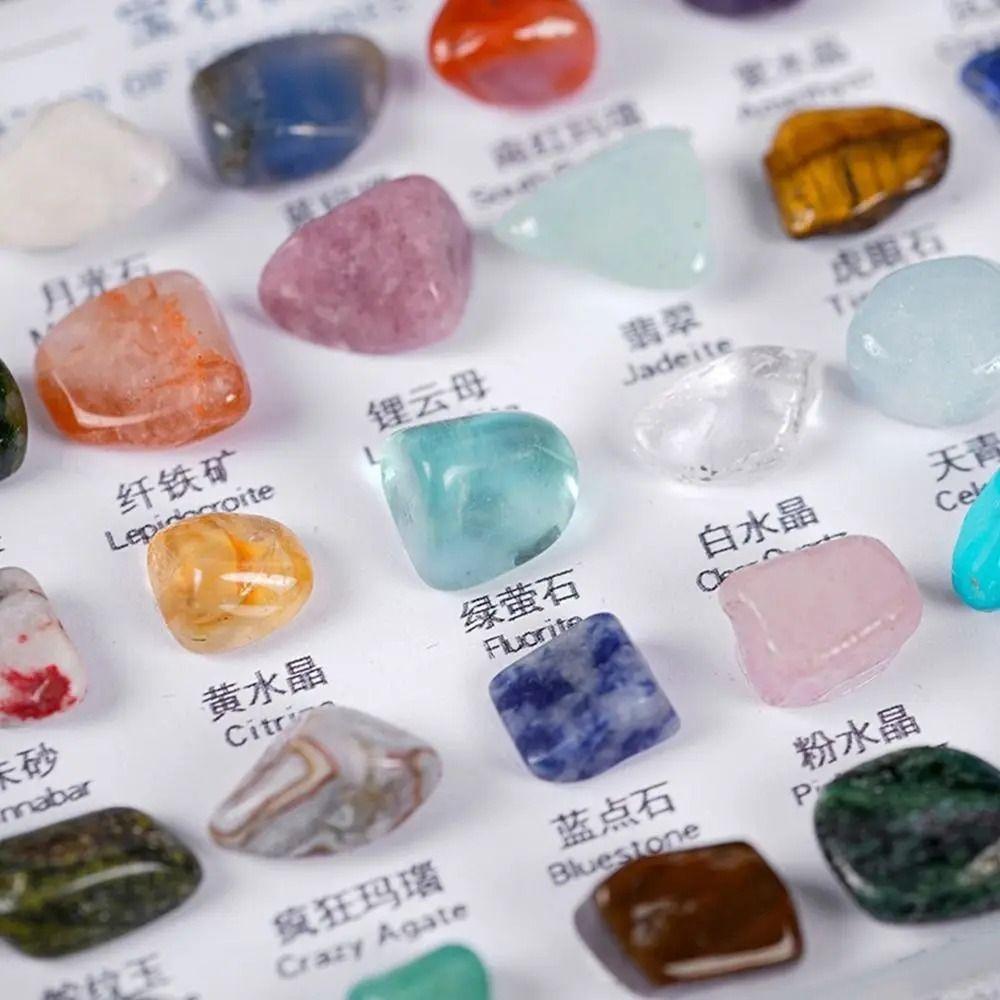 50 pezzi/scatola Gemme Naturali Multicolore Campioni Cristallo Duro Pietra Grezza Campioni Minerali Quarzo Splendido Raffinato Campioni