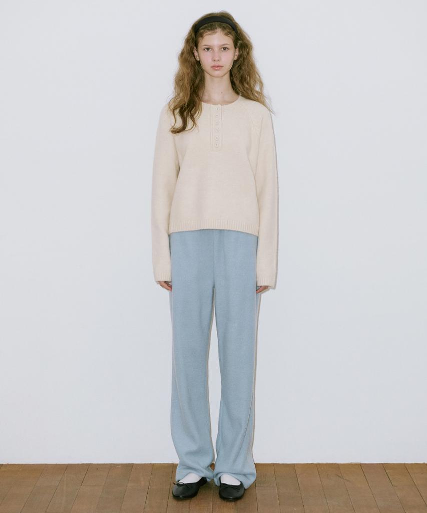 SINOON Basic Button Raglan Knit (Cream)