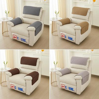 3PCS Headrest Cover for Recliner Solid Color Single Sofas Combination Slipcover  with Storage Pockets Funda De Sofá Antipolvo