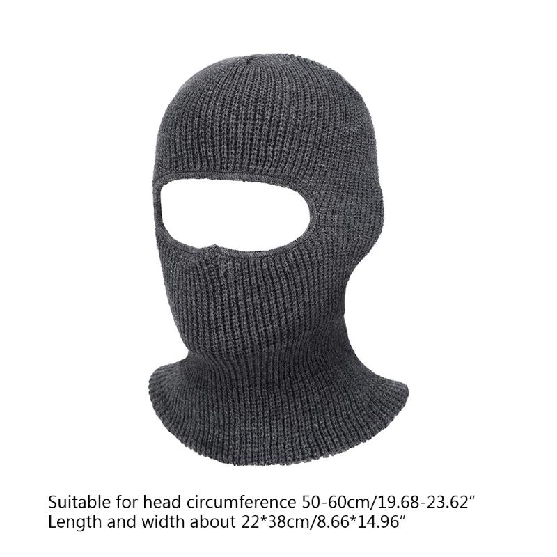 Mehrfarbige Thermomaske Einfarbige Gestrickte Vollgesichtsmaske Outdoor-Aktivitäten