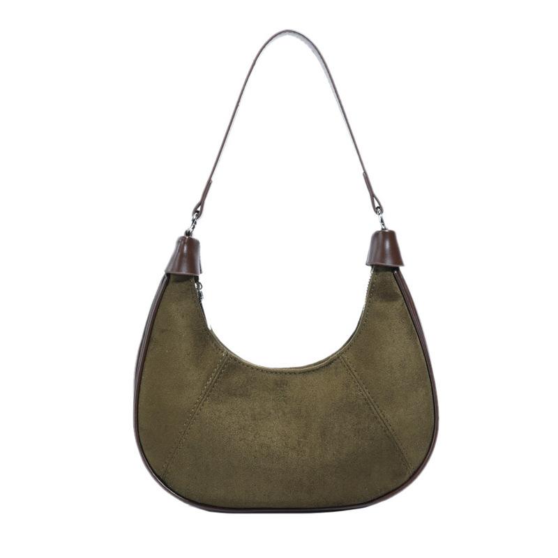 Hochwertige Damen-Umhängetasche mit einer Schulter, Lässige und Nischen-Einfarbige Knödeltasche, Pendler-Achseltasche