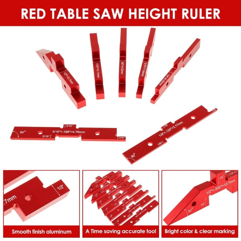 7Pcs Router Table Setup Bar Aluminum Setup Blocks Woodworking Set Up Blocks for Woodworking Setup Blocks Gage Blocks