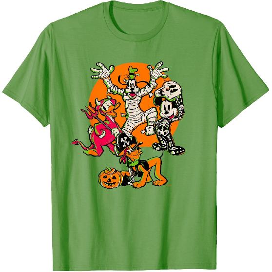 Disney 100 Mickey Donald Goofy & Pluto Halloween Costumes T-Shirt