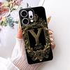 Transparent For Oppo Reno 14Pro CPH2739 PKZ110 Cover For Oppo Reno14 Pro Case Luxury Crown A-Z Letters 2D Flat Pattern