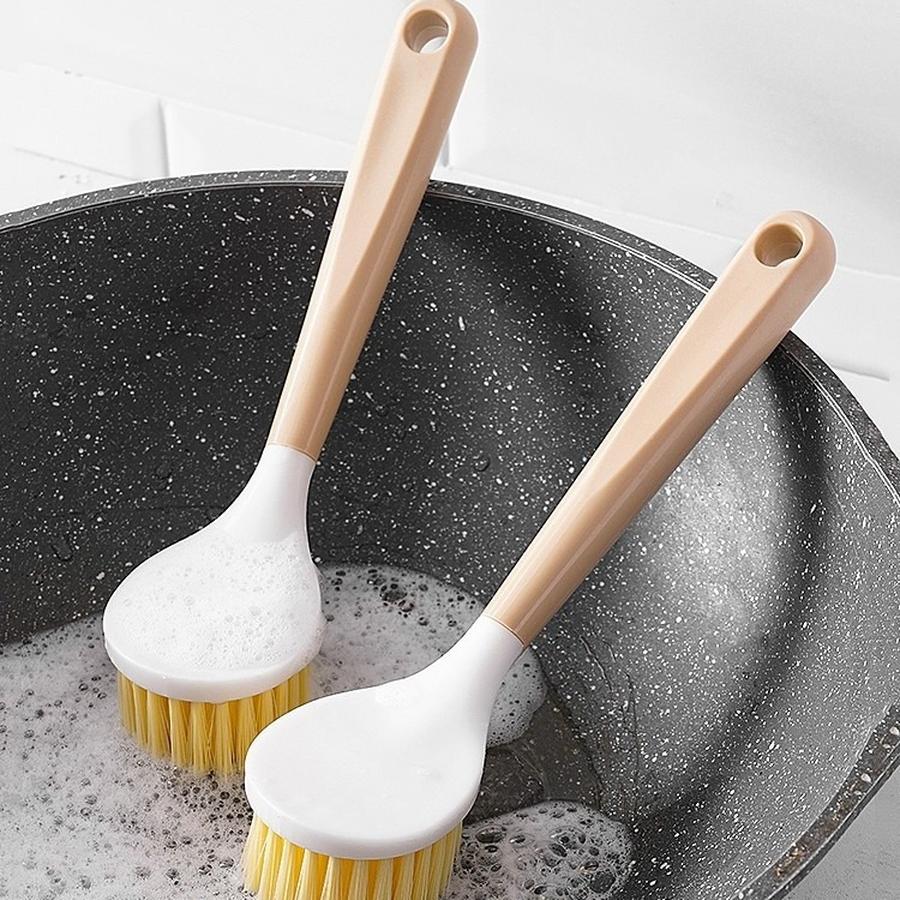 5 pcs Palm Fiber Cleaning Brush Pan Scraper Kitchen Utensil Non-Stick Oil Wash Dish Brush Natural Bristle Pot Scrubber