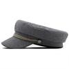 Autumn and winter navy hat tide beret women's woolen European and American chain woolen octagonal navy hat painter's hat flat top hat