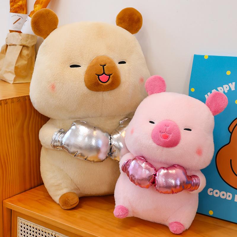 Boxing Capybara Doll Kapibara Plush Toy Ugly Cute Wind Doll Bed Sleeping Doll Doll Boys