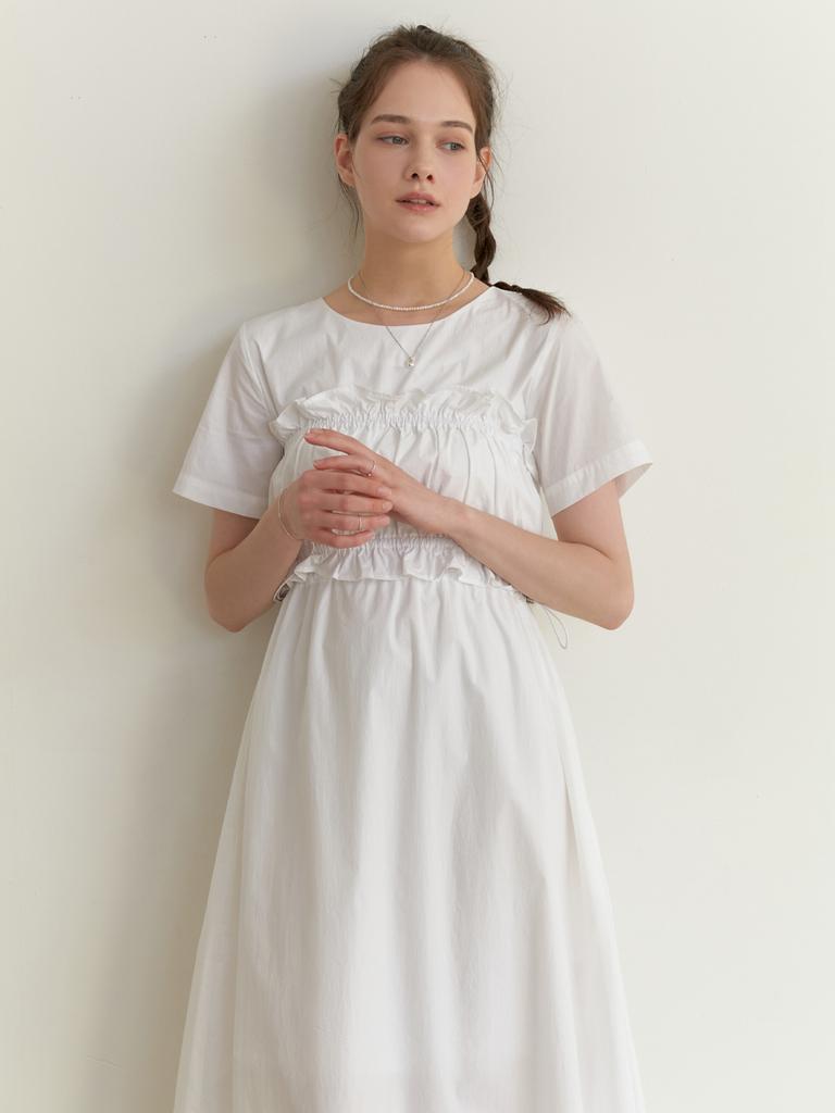 Liel Flavor Layered Set Dress (White)