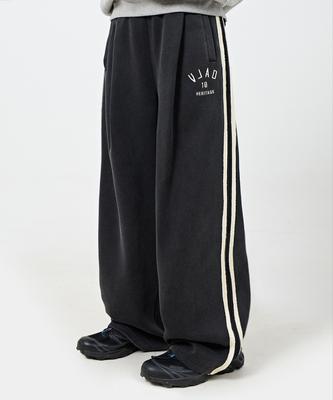 Dimiteulibeullaeg Vlad One-Pleat Curved Track Sweatpants_Pigment Charcoal