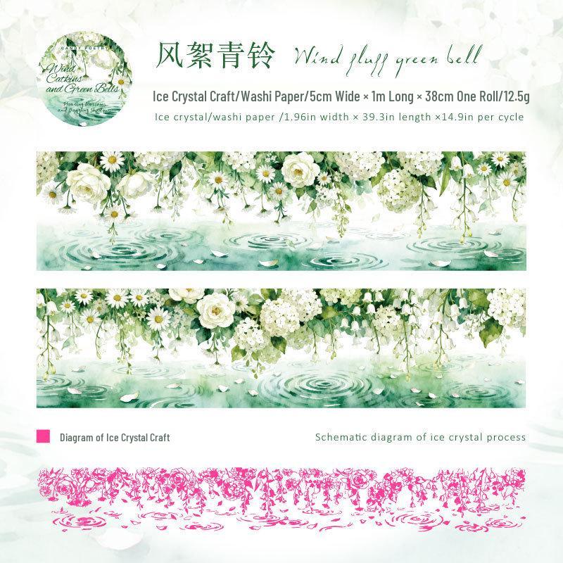 Сахарная Поэма Ледяной Кристалл и Ваcи Лента Плавающий Цветок Журнал DIY Декоративная Основа - 6 Стилей