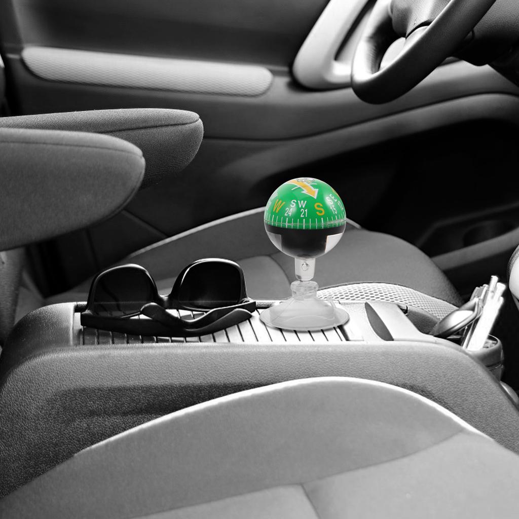 Mini Car Compass Suction Cup Mount for Dashboard Or Windshield High Precision Directional Guide for Outdoor Driving