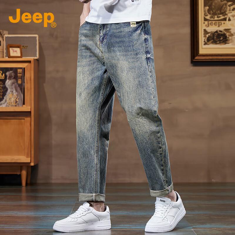 JEEP Men's Casual Straight-Leg Jeans