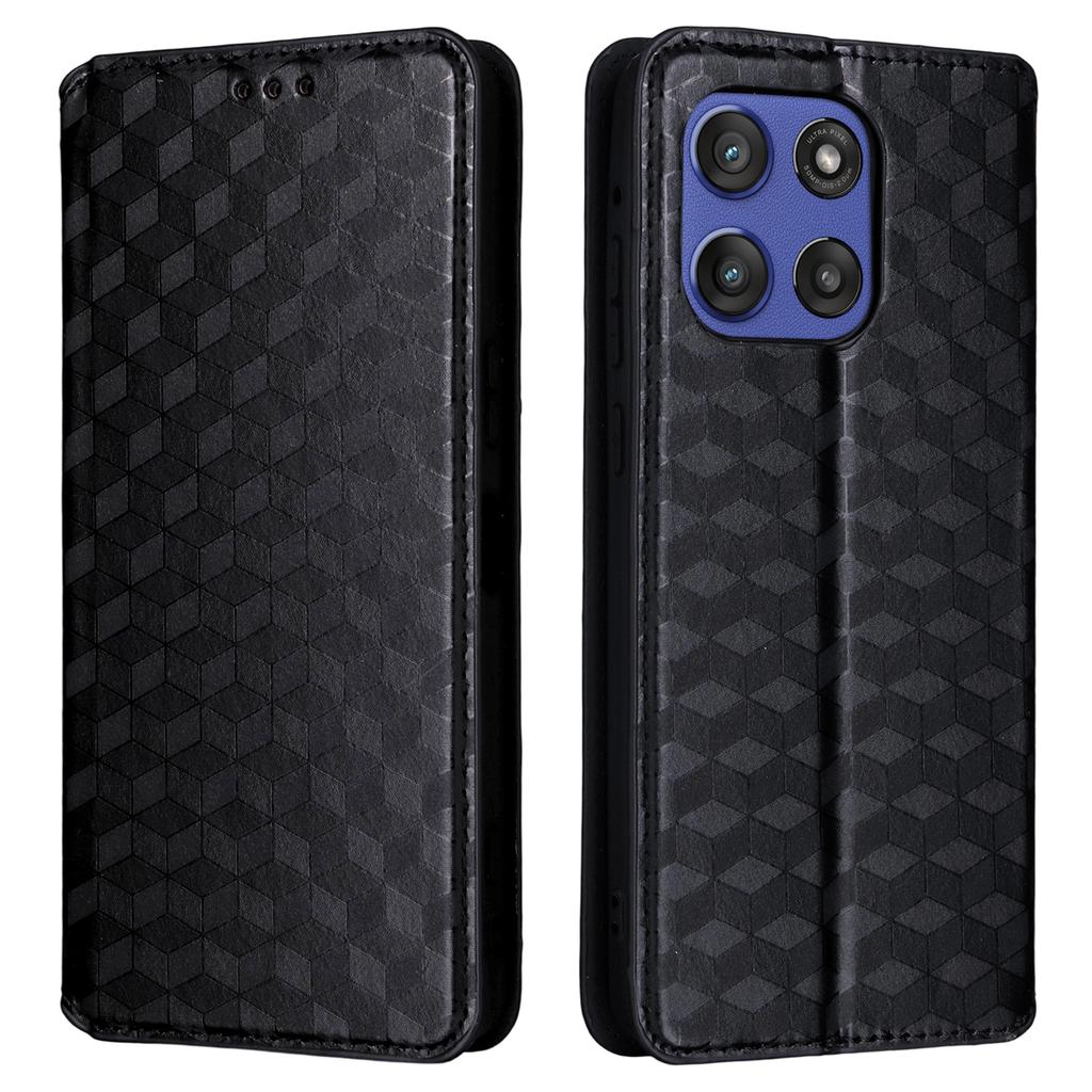 For Motorola Edge 60 Stylus 5G/Moto G Stylus 5G (2025) Case Wallet Rhombus Imprinted Leather Phone Cover