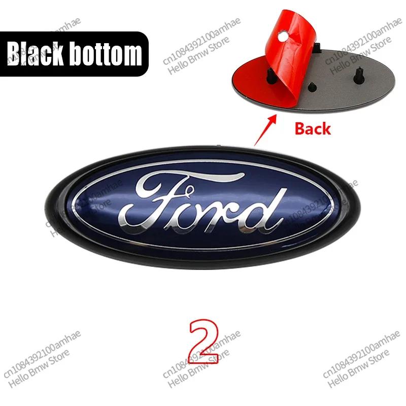 

Car Sticker 2026 Ford New 2025 Hot Ford 14.7cm Front Grille Logo Sticker with Footprint Design for Focus MK2 Fiesta MK7 Ranger M