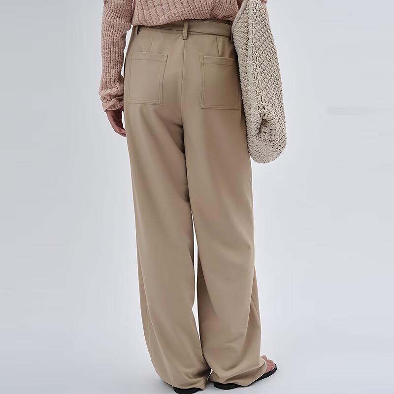 Teenie Weenie Women's Acetate Blend Draped Straight-Leg Pants