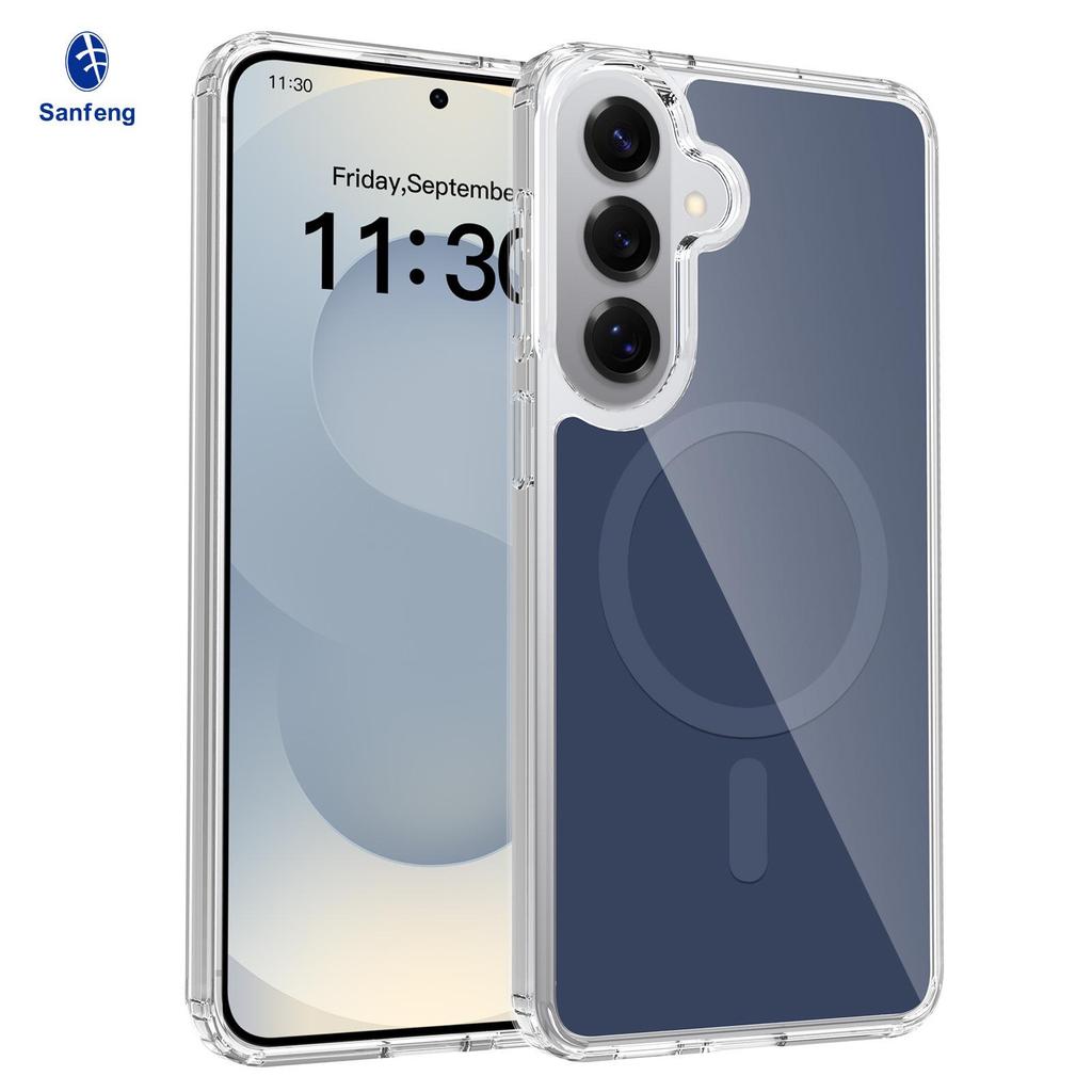 Samsung S26 Ultra/Plus Transparent Acrylic Magnetic Charging Case with Drop Protection
